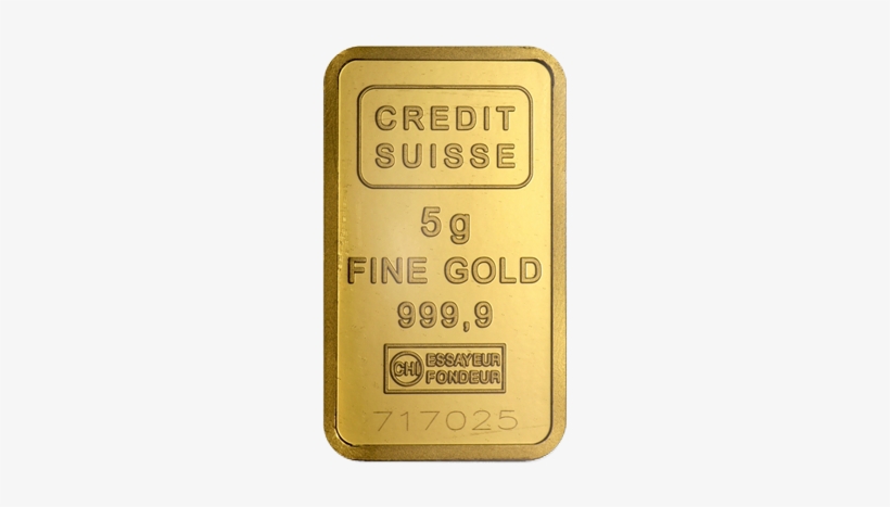 5g Gold Bar - Credit Suisse Oro 5 Gramos, transparent png