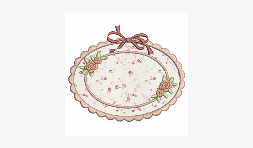 Moldura Com Aplique 14 Cm Machine Embroidery, Tags, - Molduras Em Aplique, transparent png