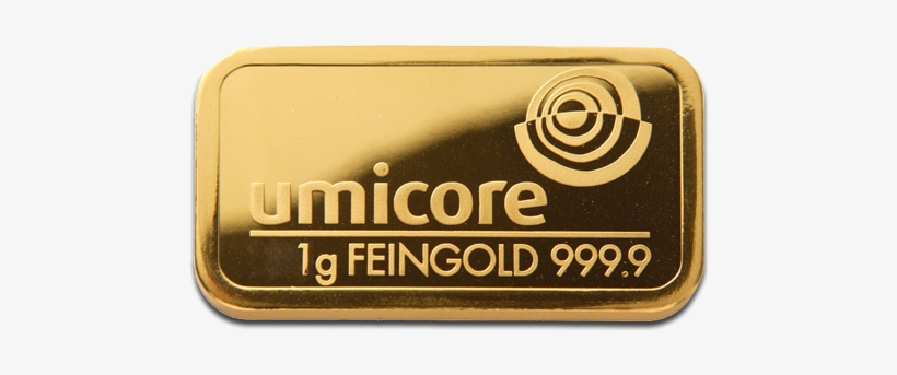 1g Gold Bar Umicore - 1g Of Gold Bar, transparent png