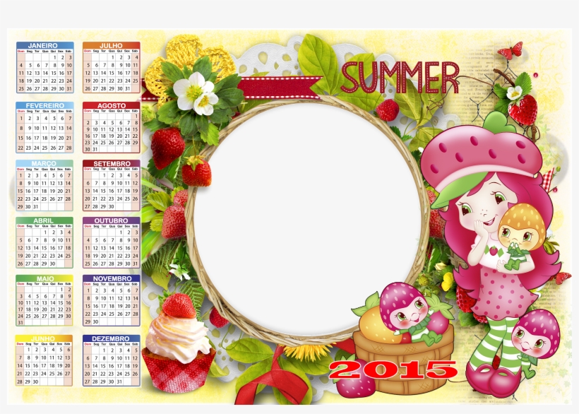 Calendã¡rio 2015 19 - Calendario 2018 Imprimir Tema Moranguinho, transparent png