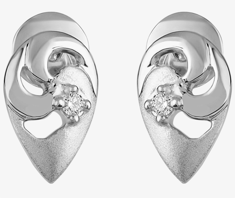 Teardrops Stud Earring - Silver, transparent png