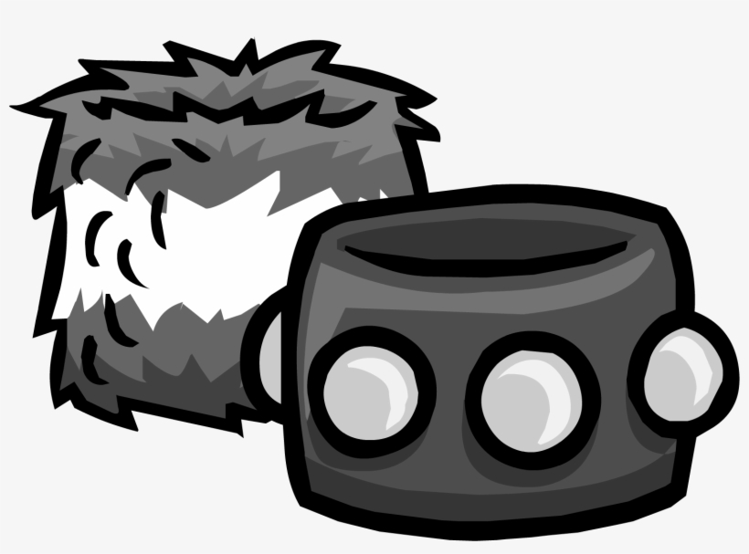 Spikester Cuffs - Club Penguin Black Bracelets, transparent png