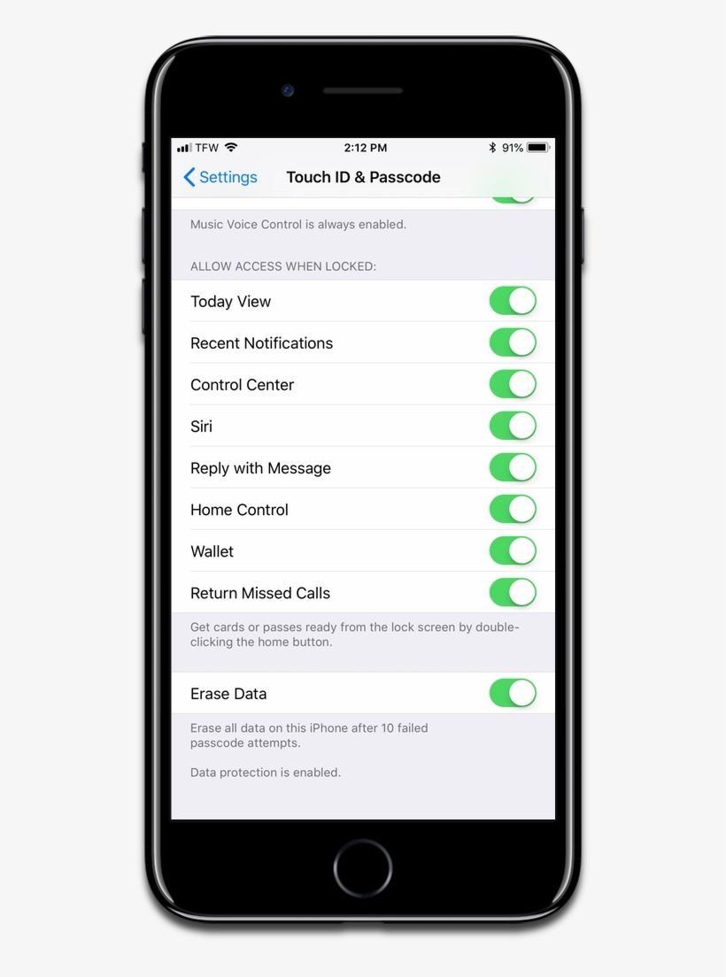 Turn On Erase Data, Which Can Help Secure Your Stolen - Pokemon Go Friend List, transparent png