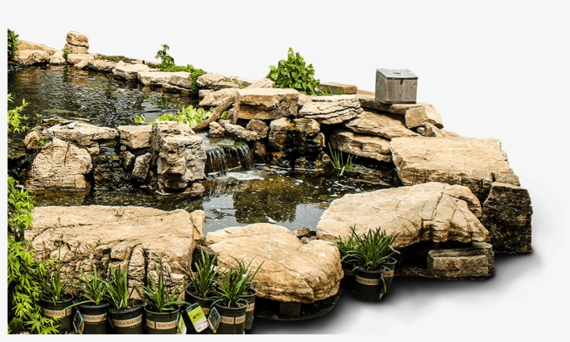 There Are Few Things As Relaxing As Flowing Water In - Transparent Stone Pond, transparent png