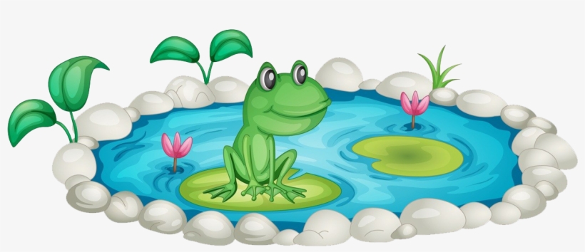 Animals Free Download Huge Freebie For - Frog In A Pond Clip Art, transparent png