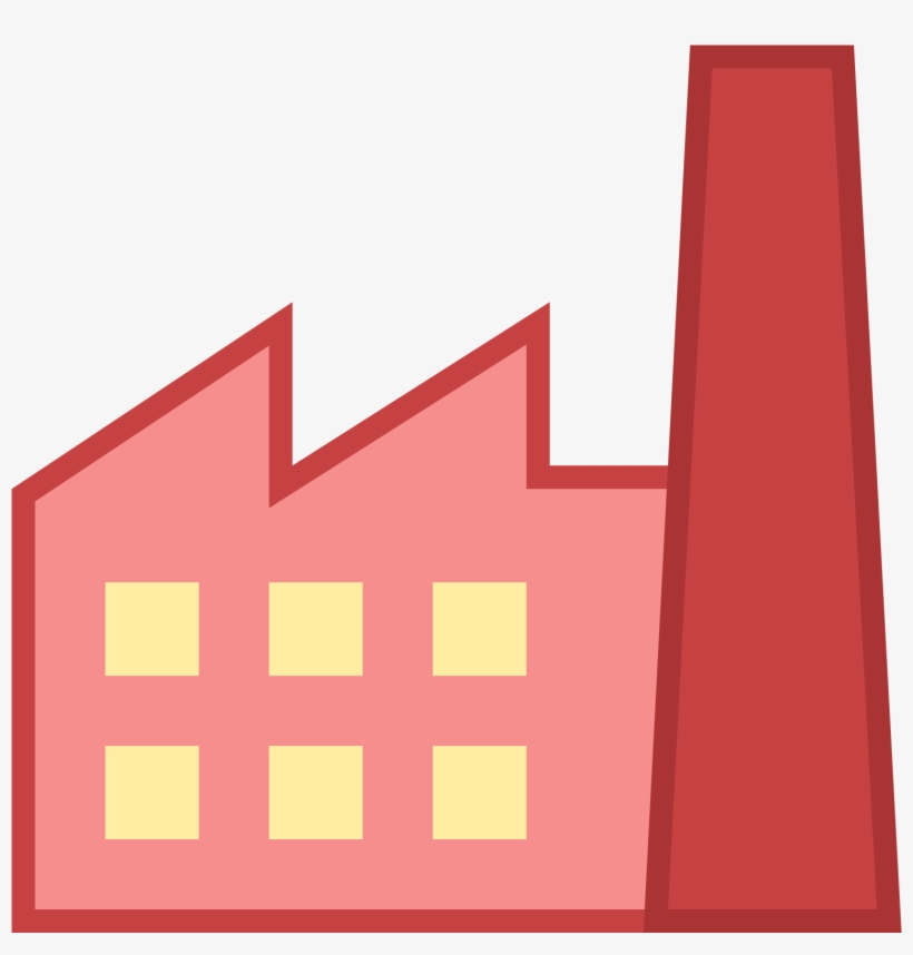 Factory Clipart Outline - Factory Icon Pdf, transparent png