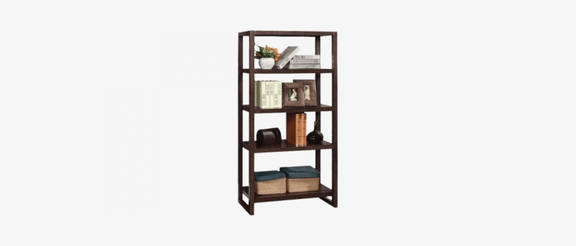Contemporary Bookshelf With Spacious Shelves - Furniture Of America Fernie Bookcase, Espresso | Bookcases, transparent png