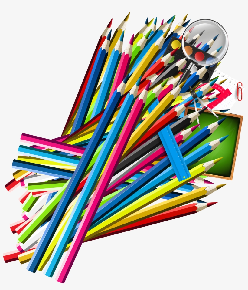 School Pencil Decor Png Clipart - School Copy Png, transparent png