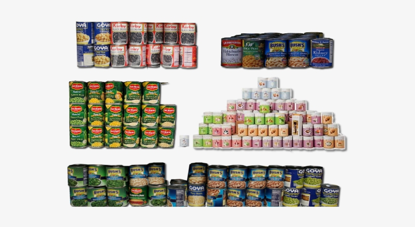 Supermarket Shelf Canned Foods Alpha Background - Canned Food Transparent Background, transparent png