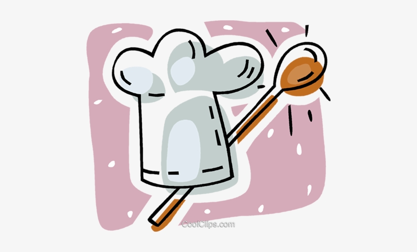 Chef's Hat And Spoon Royalty Free Vector Clip Art Illustration - Cappello Cuoco Clipart, transparent png