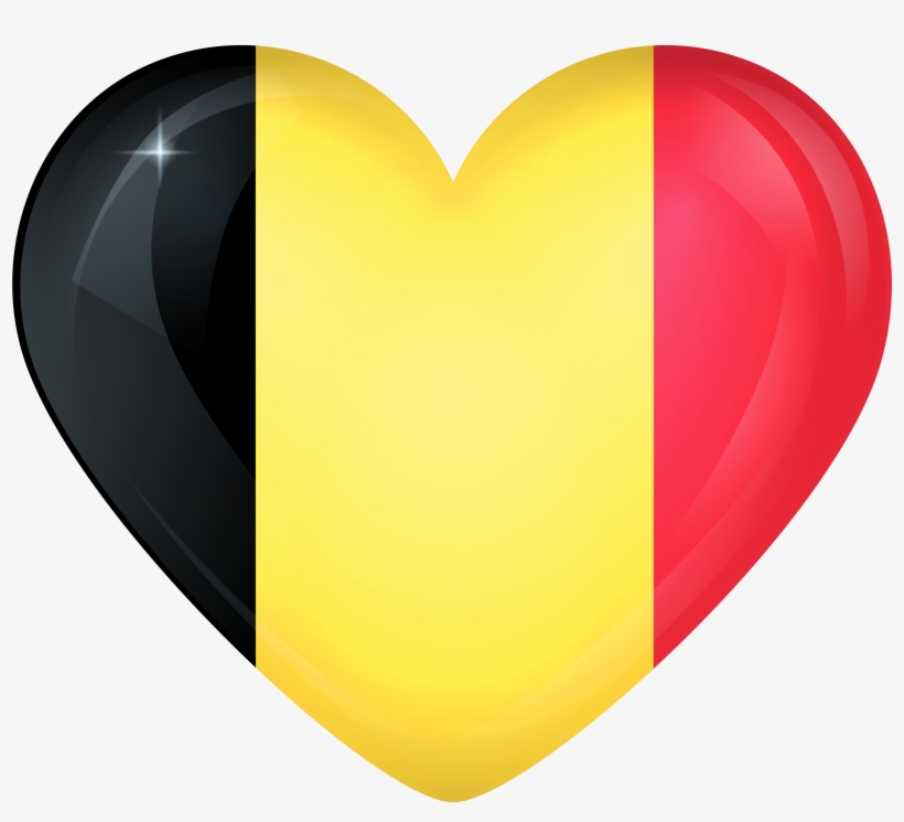 Belgium Flag Heart, transparent png