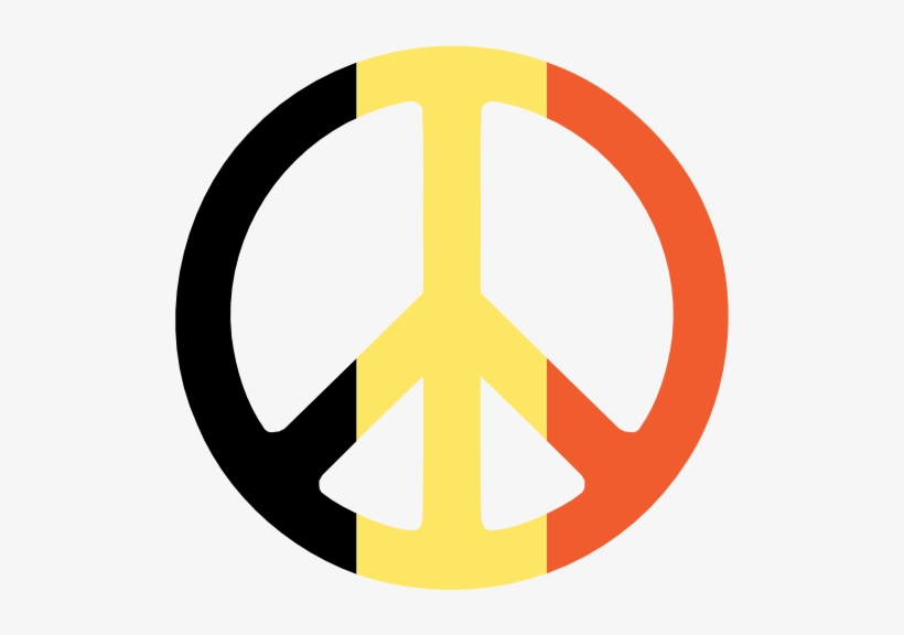 Belgium Peace Sign Flag - Scalawag Symbol, transparent png