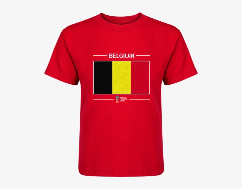 Belgium 2018 Fifa World Cup Russia™ Flag Juvenile T-shirt - Zabivaka Con La Bandera, transparent png