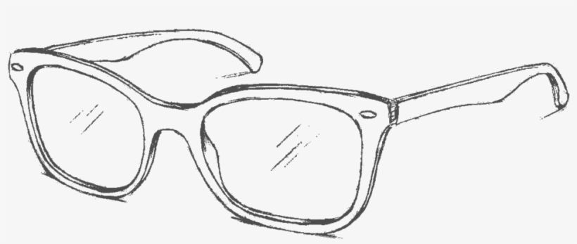 Clip Art Transparent Stock Drawn Pencil And In Color - Ray Ban Sunglasses Drawing, transparent png
