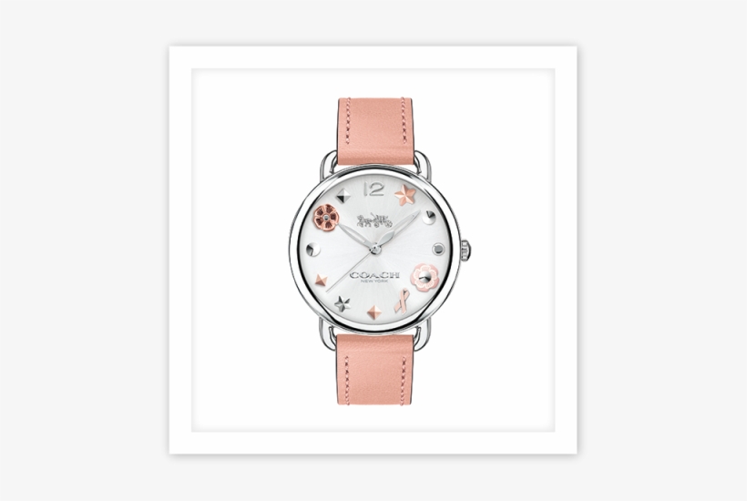 You Are Here - Coach Delancey Leather Strap Watch, transparent png