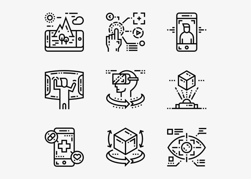 Virtual Reality - Webdesign Icons, transparent png