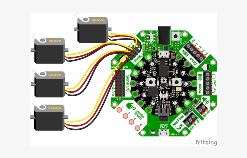 Circuit Playground Servos Bb - Popsicle Stick Servo Robot, transparent png