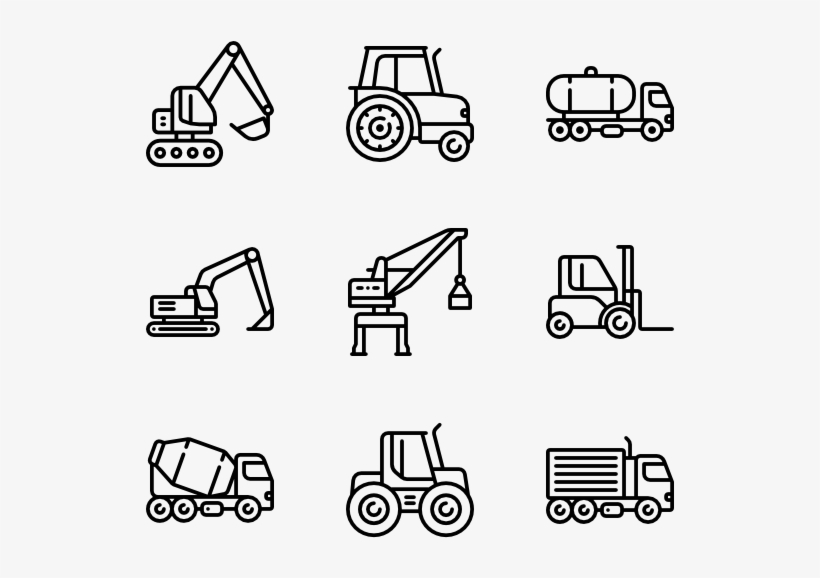 Construction Machinery - Construction Machinery Icons, transparent png