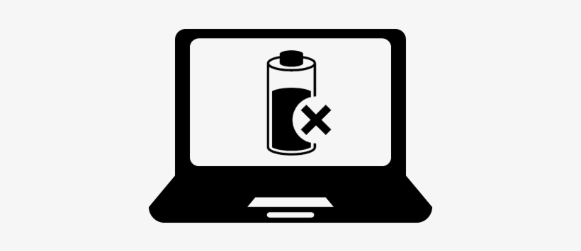 Open Laptop Computer Not Charging Vector - Broken Laptop Icon, transparent png