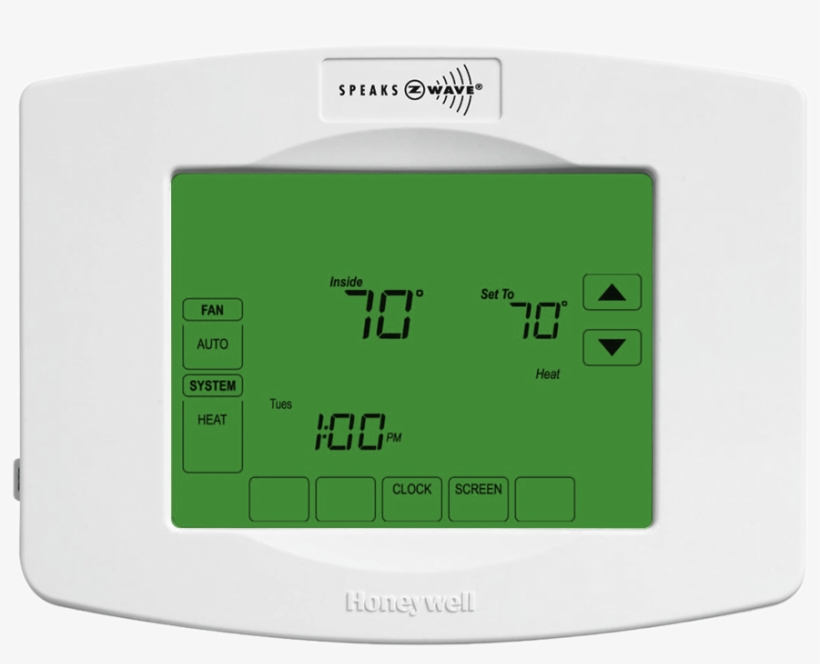 Honeywell Thermostat Yth8320zw - Lutron Lr-hwlv-hvac Touch Pro Wireless Thermostat In, transparent png