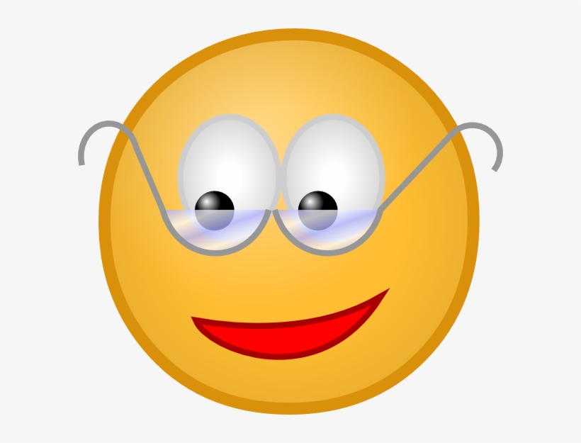 Smiley With Glasses Clip Art Free Vector - Person Wearing Glasses Clipart, transparent png