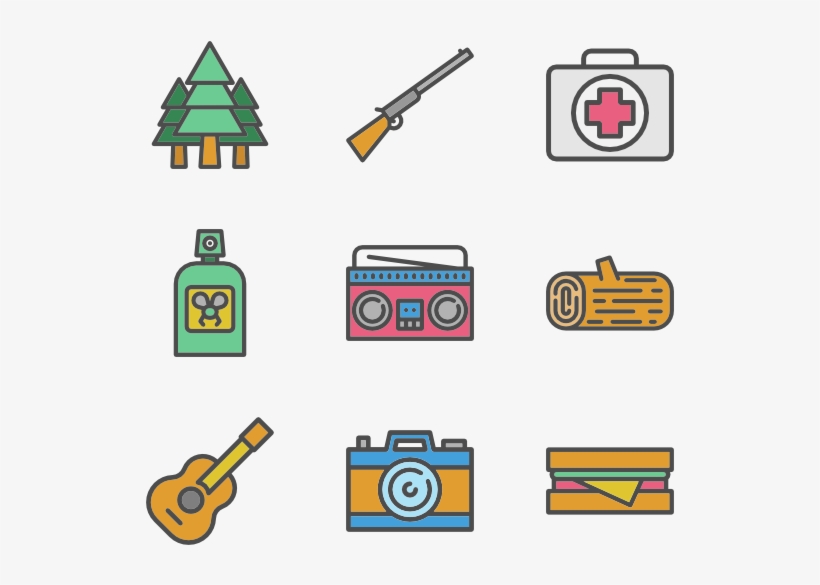 Camping Elements - Camping Tent Cartoon Png, transparent png