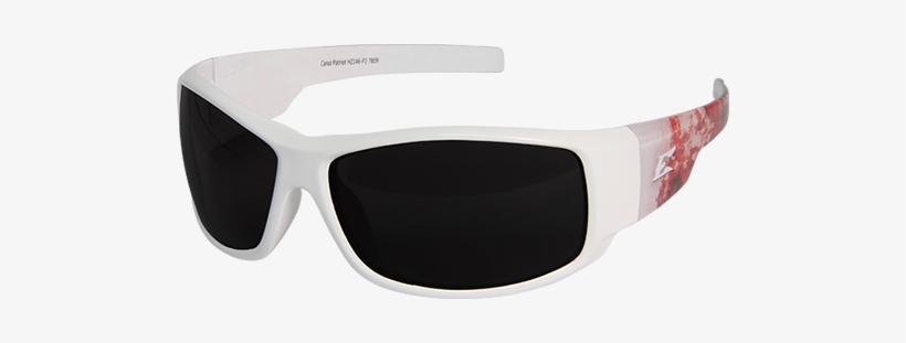 Edge Caraz Patriot Safety Glasses, White Frame Smoke - Edge Eyewear Hz146-p2 Caraz Patriot 2 Smoke Lens, White, transparent png