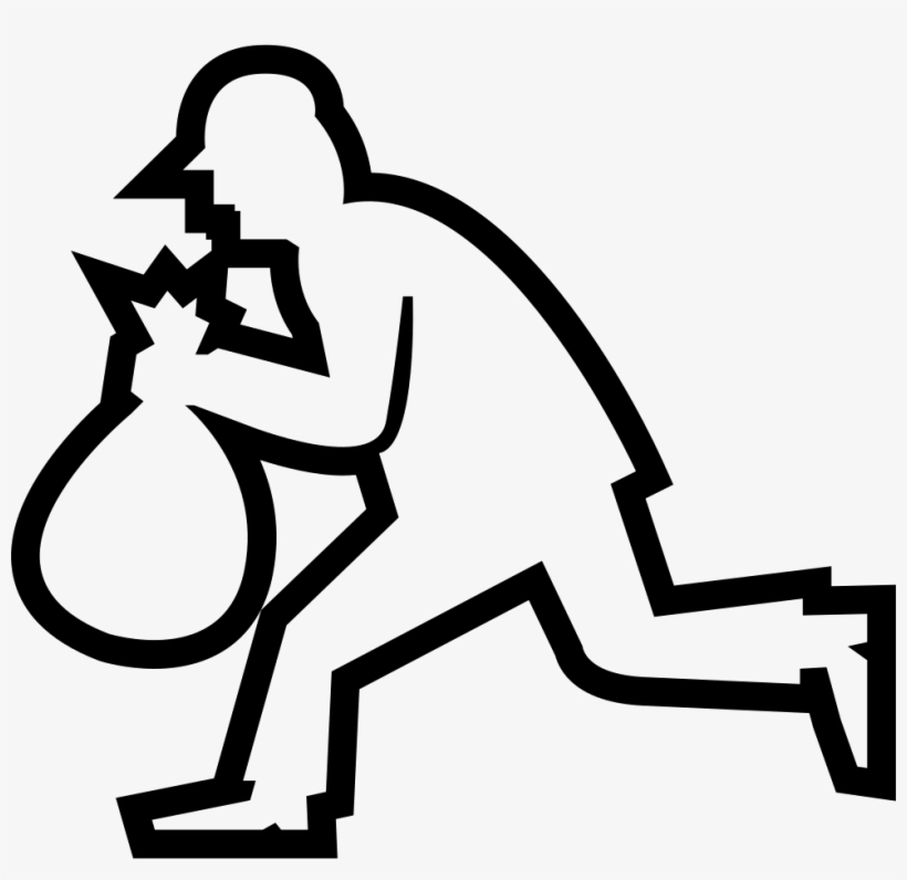 Png File - Bank Robber Silhouette, transparent png