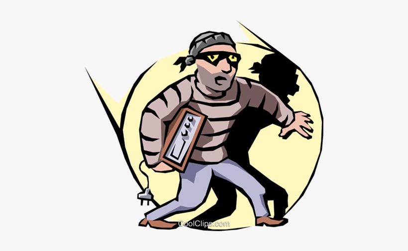 Thief Royalty Free Vector Clip Art Illustration - Criminal Activity, transparent png