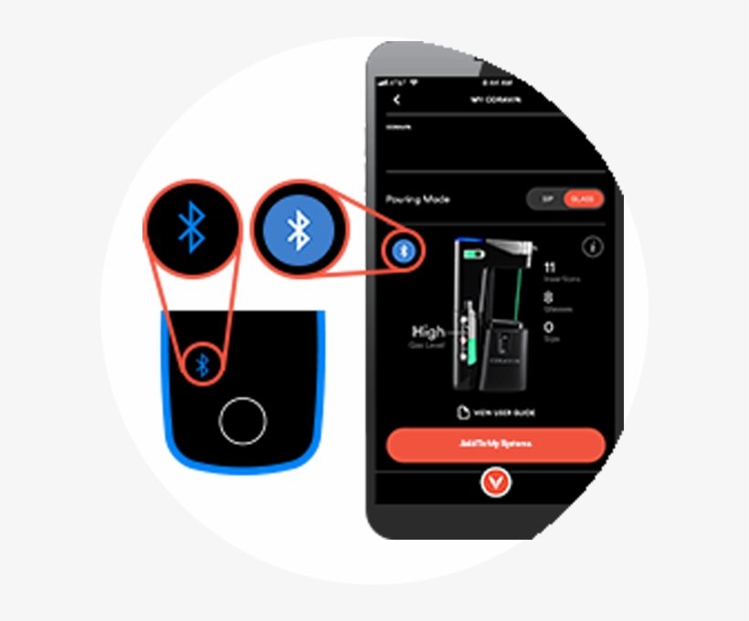 The Bluetooth Icon On The Model Eleven And Iphone Screen - Bluetooth, transparent png