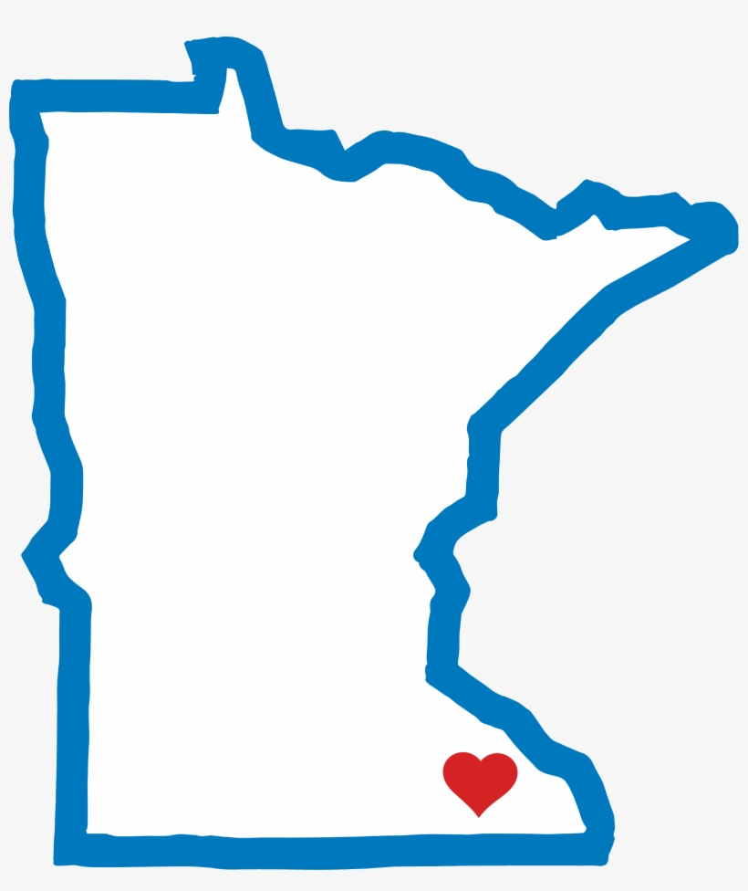Minnesota Outline With Rochester Marked By A Heart - Rochester Public Schools, transparent png