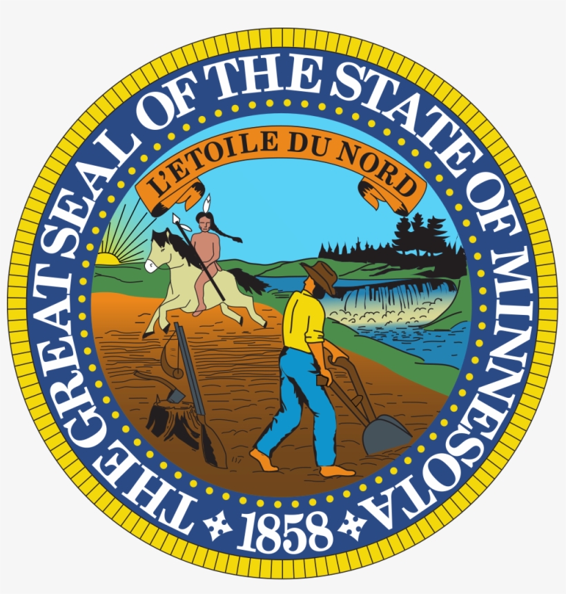 Minnesota Flags Emblems Symbols Outline Maps - Minnesota State Flag Logo, transparent png