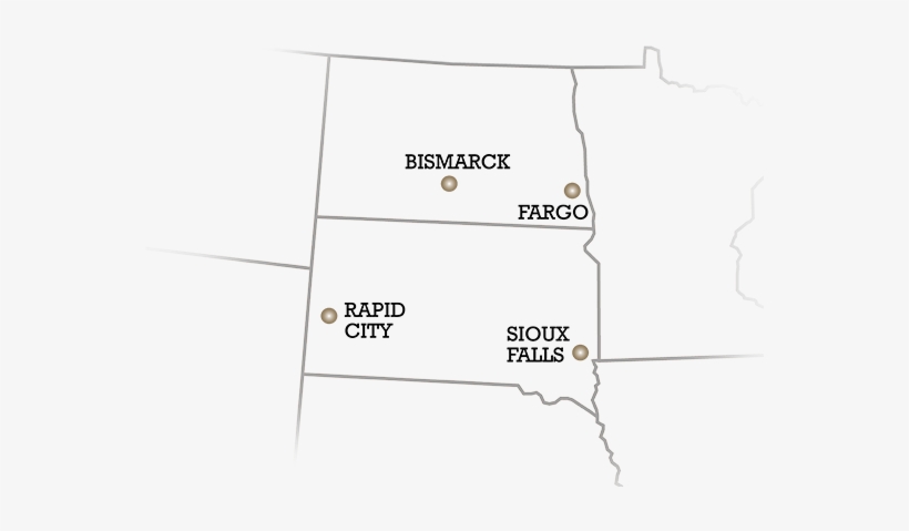 Hvac Elements Has Offices In Four Locations In North - Fargo To Sioux Falls Map, transparent png