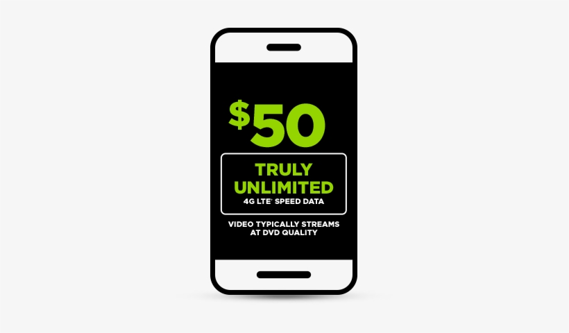 $50 Truly Unlimited 4g Lte† Speed Data - Lte, transparent png