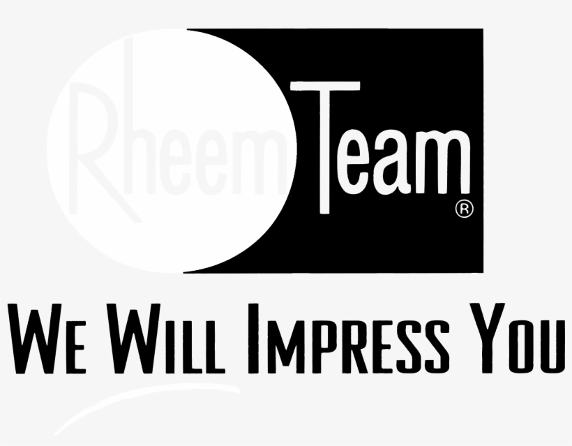 Rheem Team Logo Black And White - Rheem We Will Impress You, transparent png