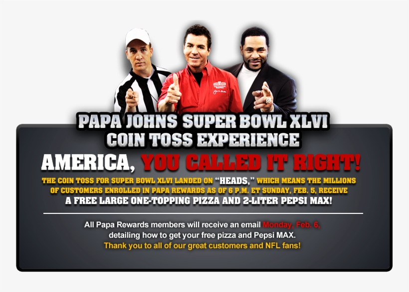 Just Ask Papa John And His Newest Promotional Gimmick - Father Jonathan's Pizza, transparent png