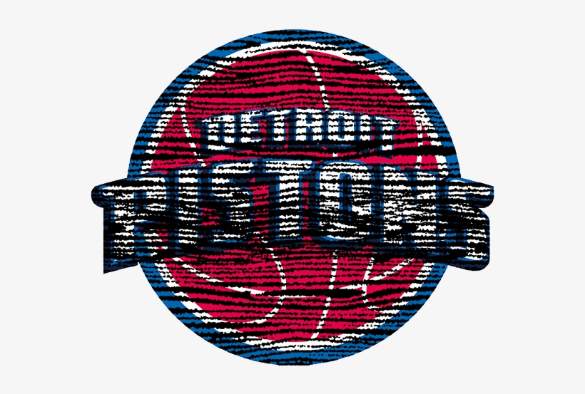 Detroit Pistons 2005-present Primary Logo Distressed - Circle, transparent png
