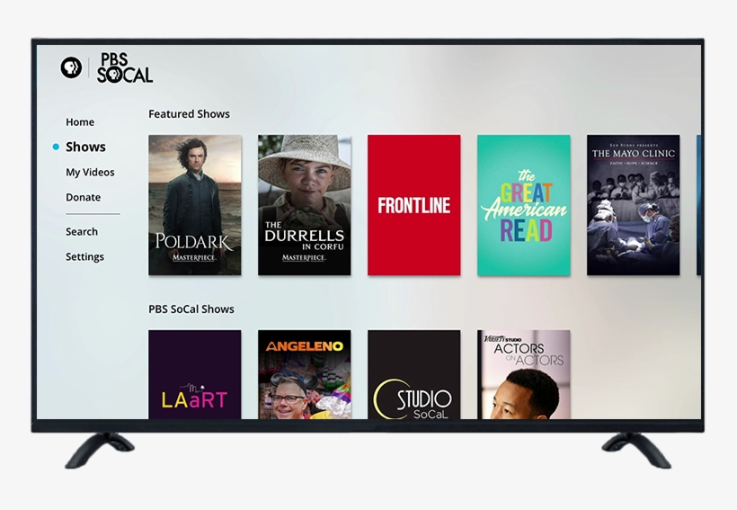 Ipad With Pbs Socal On Screen - Television, transparent png