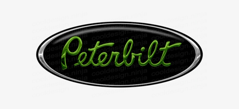 3-pack Of Green/chrome/black Peterbilt Emblem Skins - Peterbilt Emblem, transparent png