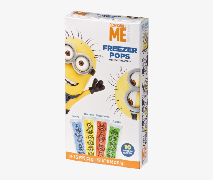 Despicable Me Freezer Pops - Jel Sert Minions Freezer Pops, 1 Oz, 70 Count, transparent png