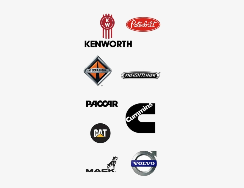 Freightliner Paccar Mack Volvo Cummings Caterpillar - Kenworth, transparent png