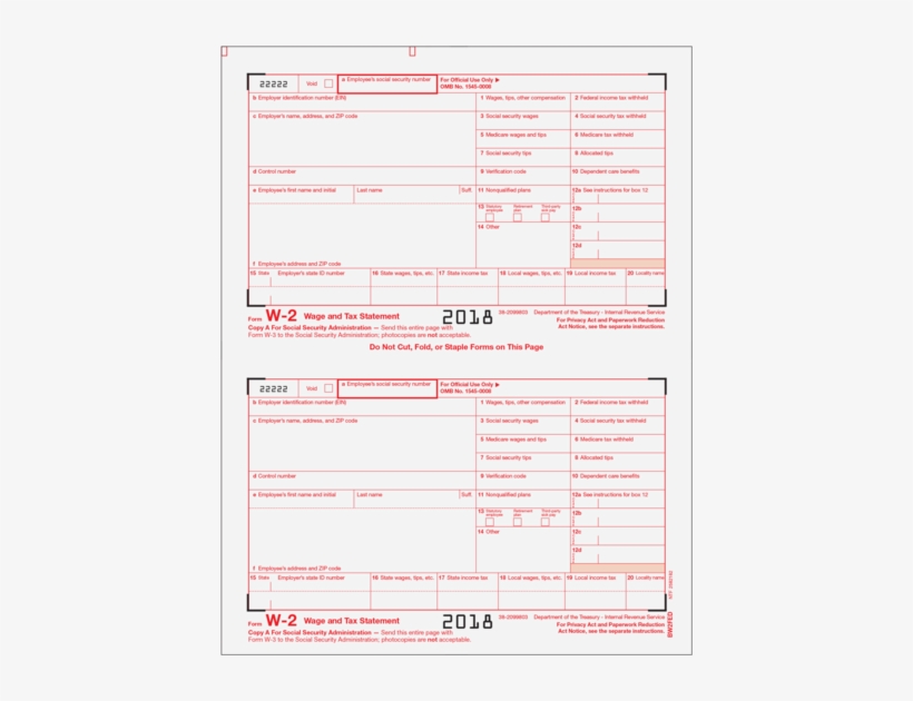 W 2 Products Tax Form Depot - W 2 Form, transparent png