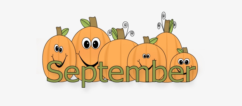 Pumpkin Clip September Png Free Download - Fall September Clip Art, transparent png