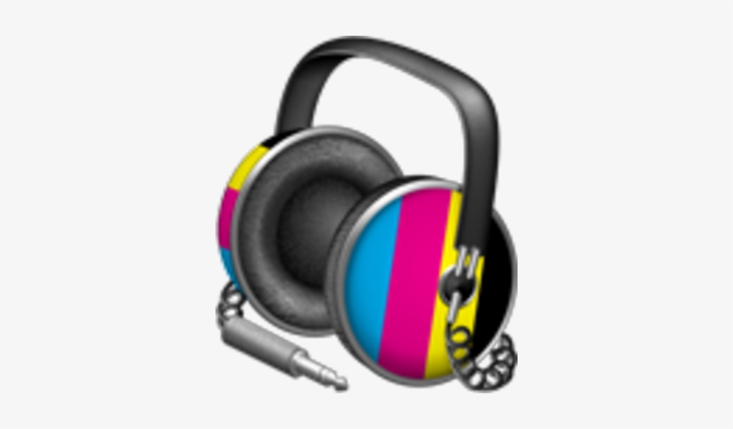Cmyk Headphones Psd - Itunes Icon Headphones, transparent png