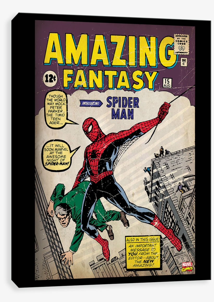 Spider-man Intro - Spiderman Original Comic Cover, transparent png