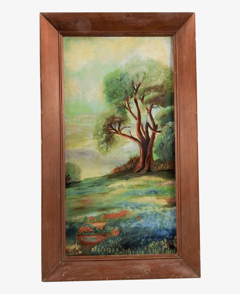 Vintage Bluebonnet Landscape Painting - Landscape Painting, transparent png