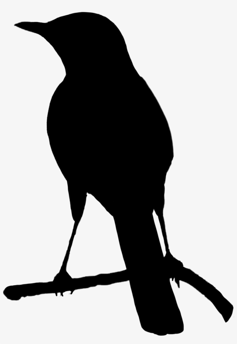Crow Png Library Victorian Huge Freebie - Silhouette Bird Png, transparent png