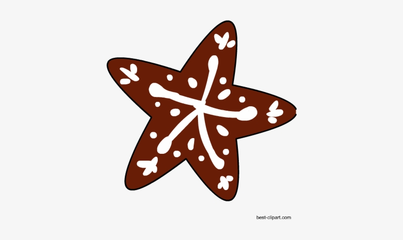 Gingerbread Star Clip Art Free - Free Content, transparent png
