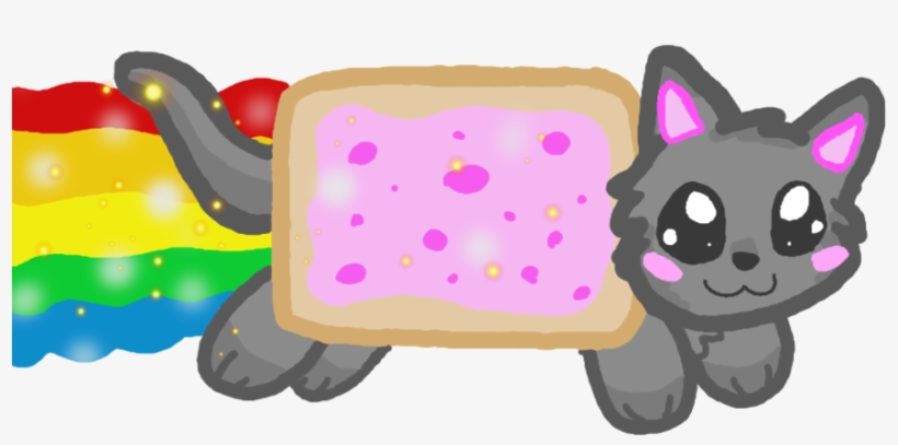 Kawaii Nyan Cat By P0ckyy On Deviantart Clip Art Transparent - Nyan Cat Kawaii Png, transparent png