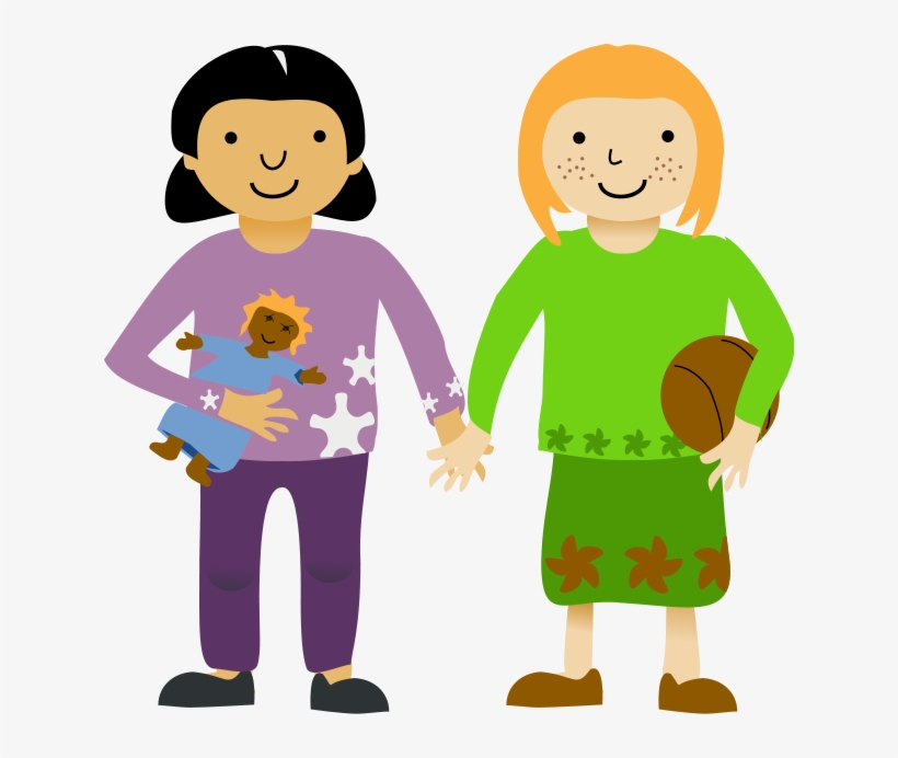 Image Stock Two Little Girls Clip Art At Clker - My Bff Best Friends Forever Mug, transparent png